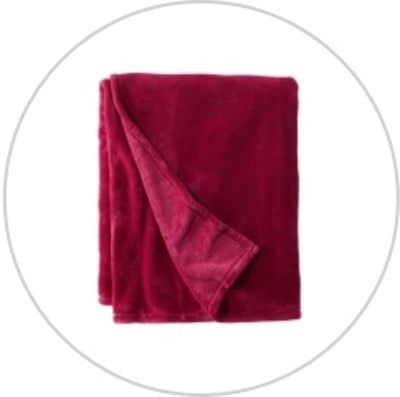 L. L. Bean Wicked Plush Throw in Mountain Red.