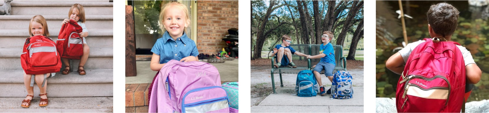 4 images of people enjoying the outdoors.