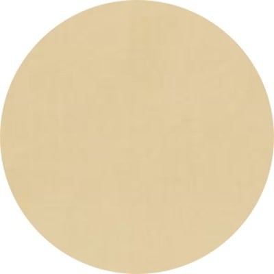 A circular swatch of a yellow bed sheet