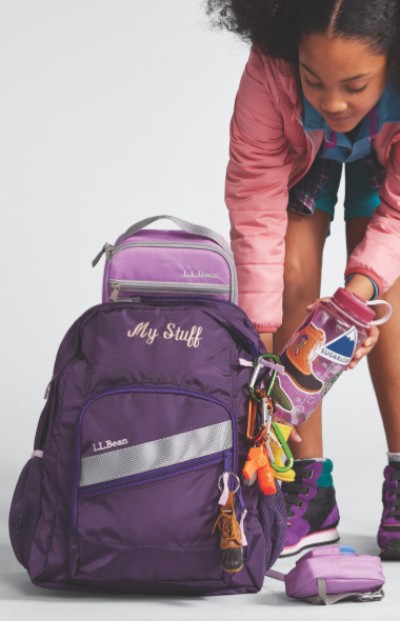 Purple ll bean backpack clearance