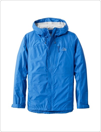 A Men's Trail Model Rain Jacket.