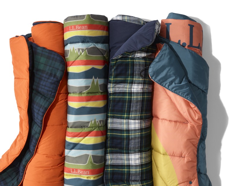 Image of 4 rolled up outdoor blankets