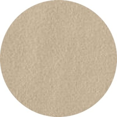 A circular swatch of a tan bed sheet