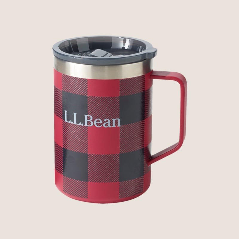 L L Bean Red Plaid Mug